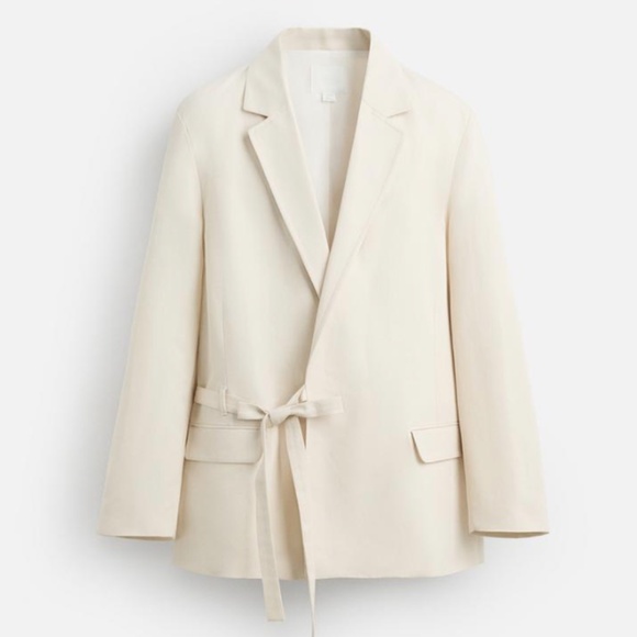 zara tie blazer